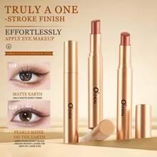 3-Color Eyeshadow Stick, Smooth Pearl Gradient Eyeshadow, Glitter Powder, Beginner-Friendly Eyeshadow Stick - Nhiều màu - Xem 12