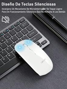 ratón inalámbrico conectado por USB de 2,4g de material PVC ultrafino con colores tipo - Multicolor - Ver 5