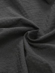 Men's Solid Color Grid Pattern Business Casual Cardigan, Fashionable Minimalist Stylish Knit Jacket With Button, Long Sleeve Lapel Collar, Suitable For Spring And Autumn