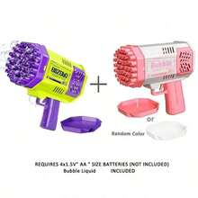 2Pcs Toys For 3-8 Year Old Boys Girls: 2 Pack Bubble Machine For Kids With Bubble Solution, Gifts For 3 4 5 6 7 8 Years Old Boy Birthday Toy For Kid Toddlers Ages 4-6 Outdoor Wedding Bubbles Wands - 粉色 - 查看 12