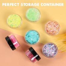 20/10/5/1件 5克透明塑料化妆品容器带盖眼影膏口红瓶化妆品样品罐旅行必需品 - 粉色 - 查看 3