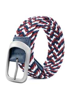 1 pièce Ceinture élastique pour hommes avec boucle à ardillon, ceinture de golf décontractée, ceinture de pantalon respirante, confortable et réglable pour le port quotidien sans perçage, école décontractée, affaires, petit ami, mari, père, cadeau pour hommes. Convient pour les adolescents, les jeunes, les hommes, le style décontracté, les activités de plein air, les vacances, les remises de diplômes, les anniversaires, le port quotidien - 3515A - Voir 8