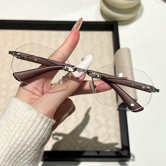 1 Pair, 2 Pairs Set Men's Square Transparent Fashion Glasses, Suitable For Daily Wear, All Season, Can Be Fitted With Prescription Lenses, Clothing Accessory/Women's Accessory/Women's Glasses And Eyewear Accessories/Women's Fashion Glasses