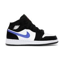 Nike Zapatillas Nike Air Jordan 1 Mid Negro Azul Blanco para Niños