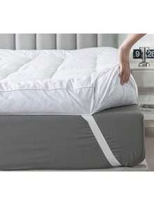 Extra Large Mattress Pad Cover, Super Soft Dual Layer Extra Large Mattress Pad, Suitable For Firm Beds, Mattress Cover With Straps, Super Soft Dual Layer, White