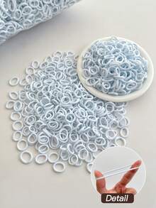 200/400/600/800/1000 Stück weiße Haargummis, hochelastische Haargummis, süßer & niedlicher Stil, kleine Haarringe, Haaraccessoires, geeignet für verschiedene Frisuren, Haardekorationen für Frauen. Geeignet für den täglichen Lässig- und Outdoor-Bereich, Haaraccessoires, ganzjährig einsetzbar. Pferdeschwanz