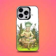 Anime Dr STONE Phone Case Compatible With  16,15,14,13,12,11,Pro,Max,Plus,Mini,XS,SE Anti-Fall Black Matte Hard Bumper Compatible With  17 Case,  17 Pro Case,  17 Pro Max Case - Z2 - Visualizzare 4