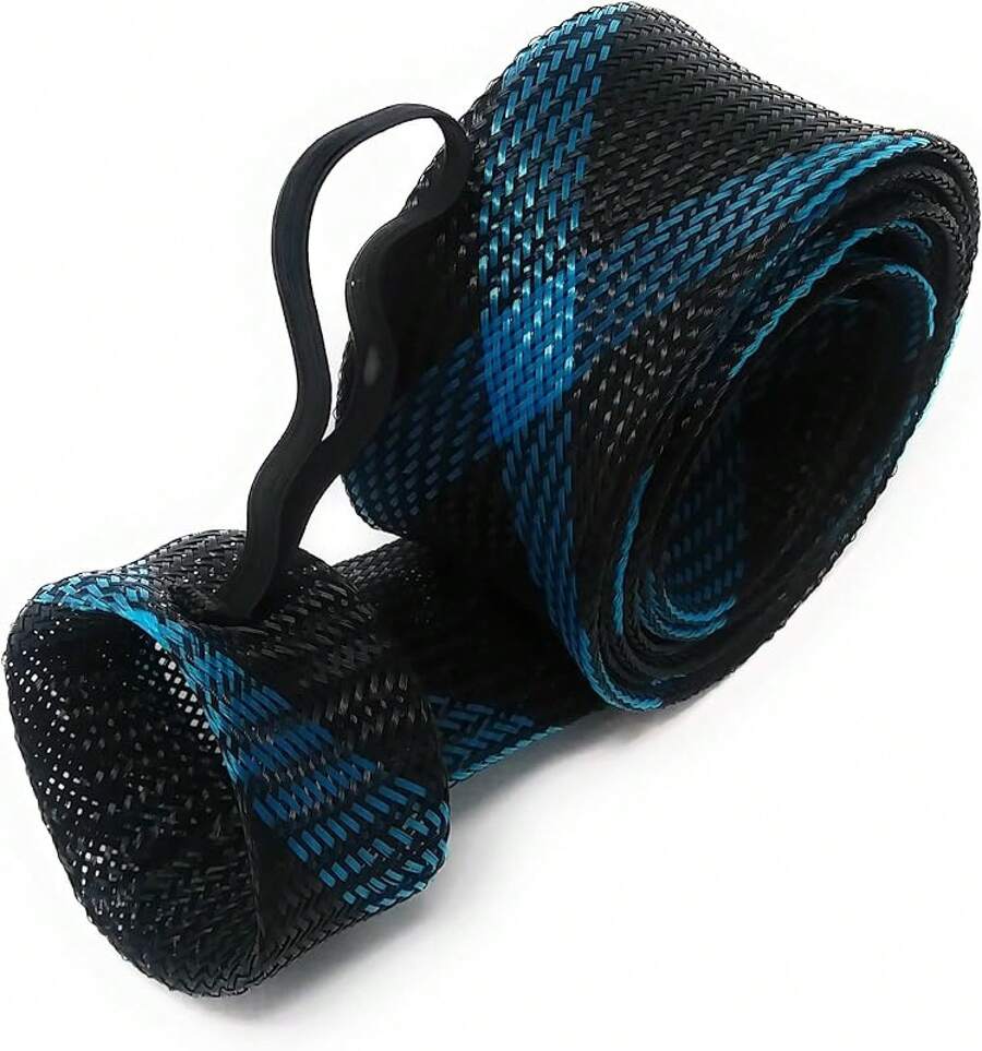 Funda de caña Reaction Tackle/Funda de caña/Calcetín de caña (2-Pack)/Extremo plano o puntiagudo/Cañas de spinning o casting - Negro/Azul - Ver 1