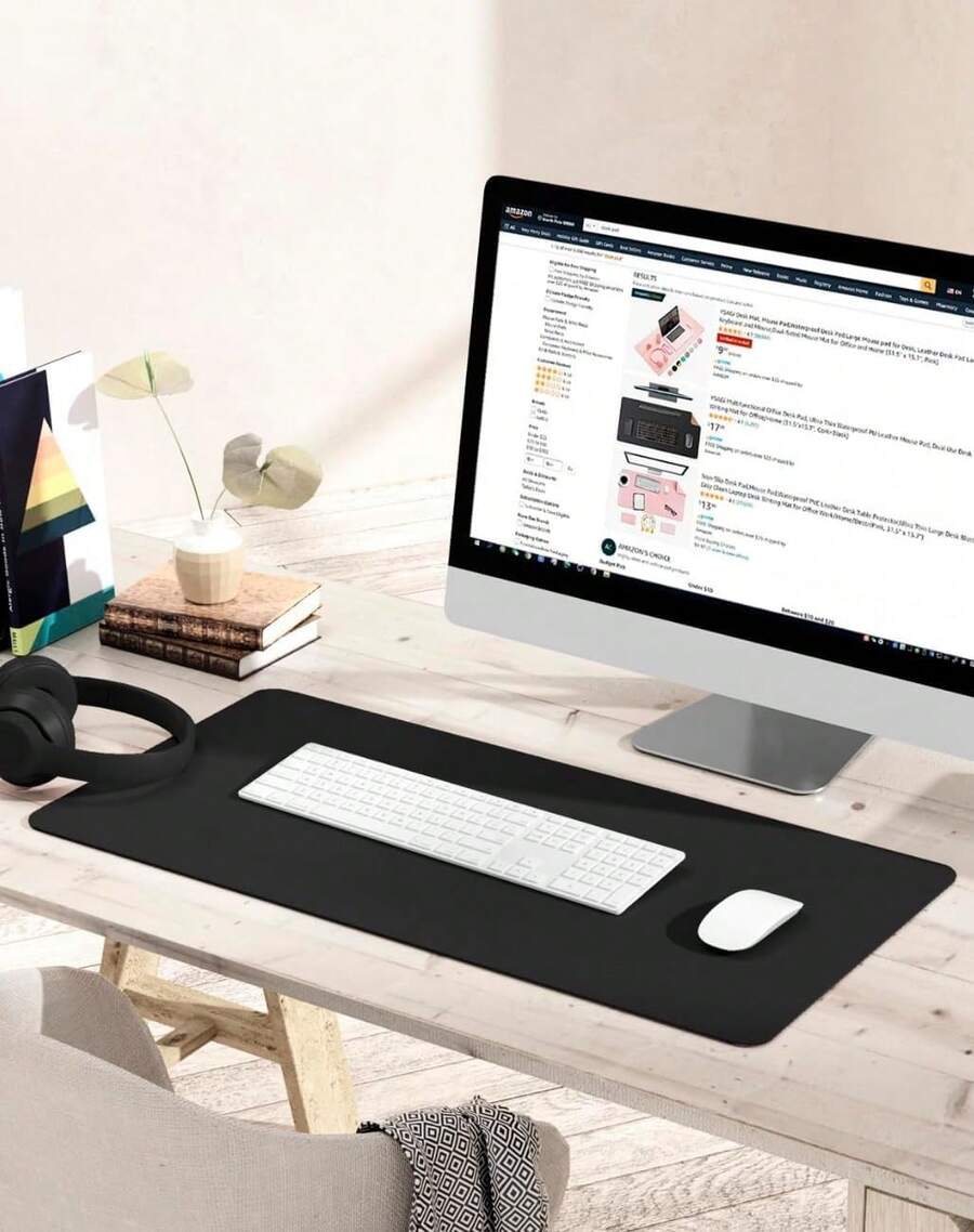Timotech Tapete para Laptop Antideslizante, Alfombrilla para Ratón, Accesorios de Escritorio, Tapete para Laptop, Tapete Resistente al Agua, Alfombrilla Doble Cara () - Estándar - Ver 1