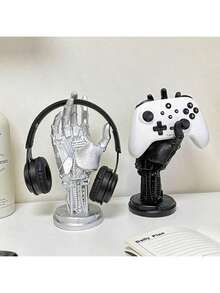 1pc Cyberpunk 3D Printed Game Controller Stand - Multifunctional Desk Organizer For Game Controllers And Phones | Mechanical Style Decor | Ideal For Home And Office Use Playstation 5, Gaming Accessories, Boyfriend Gifts, Bracelet Gifts - Multicolor - View 3