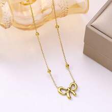 Conjunto de 4 peças de colar com contas de borboleta vazada, pulseira, brincos, joias de aço inoxidável, presente para amigos e namoradas