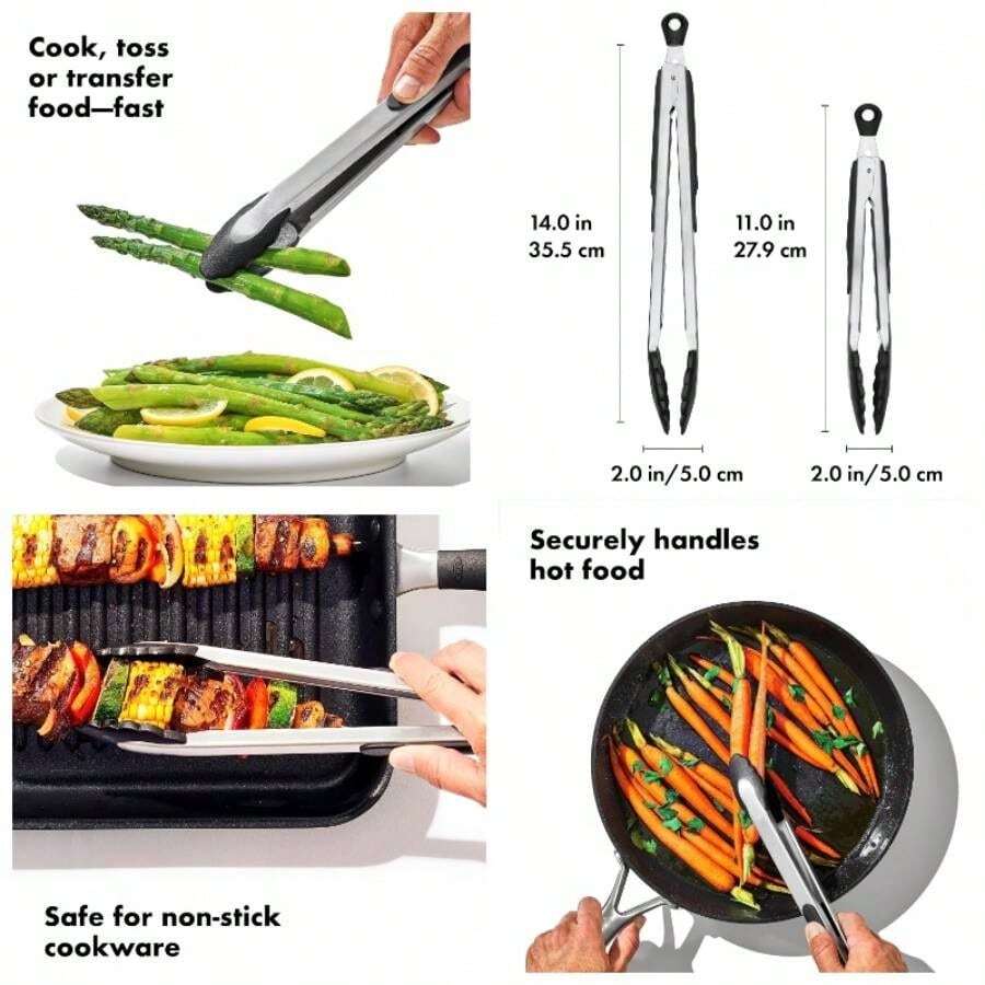 Good Grips - Juego de pinzas de 2 piezas con cabezales de nailon - Paquete de pinzas de 9 y 12 pulgadas - Ver 1