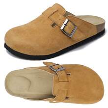 Outdoor Slides Women Stylish And Versatile Slippers Flat Shoes With Comfort Cork Footbed For Outdoor Comfort And Elegance Summer Slides Shoes Sandals For Women Flat Walking Travel - 棕色 - 查看 6