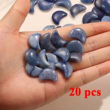 5/10/20pcs Opal Moon Curved Crescent Gemstones Polished Hole-Less Moon Crystal Decoration For DIY Jewelry Making- Perfect Cute Gift For Christmas And Birthday