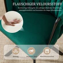 Velourssessel mit Schwerlastmetallgestell, 180°-Schwenkfunktion, rückengerechte Ergonomie und samtweicher Luxus für ortsflexible Einsätze zwischen Lounge, Boudoir und kreativem Arbeitsbereich(2er-Set)