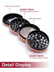 BROS 1pc Creative Rainbow Grinder - Zinc Alloy 4-Layer Multiuse Tool - Compact 1.57/2.48" Design - Household Essential Accessory - Ideal Holiday Gift (Valentine's/Christmas/New Year)