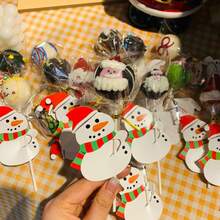 100/50/10 بطاقة حامل لولي بوب عيد الميلاد، حامل سكر القصب بشكل رجل ثلجي ورجل زنجبيل، أكمام بطاقات هدايا عيد الميلاد، هدايا للفصل الدراسي، ديكورات عيد الميلاد، بطاقات عطلة جماعية للجيران والمعلمين، بطاقات رسائل عيد الميلاد، لحفلات سكر القصب في عيد الميلاد - متعدد الألوان - مشاهدة 4