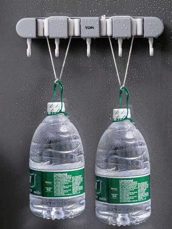 حامل المكنسة من ال- ABS قطعة واحدة، حامل مكنسة حديث مثبت على الحائط للمنزل