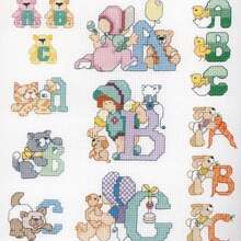 Leisure Arts-Alphabets For Baby - White - View 3