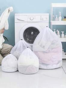 Lot de 3 (grand, moyen et petit) sacs à linge pour les délicats, petit sac à linge en maille, sac à linge en maille durable, avec fermeture éclair renforcée et boucle de suspension pour les voyages, le stockage, le collège, la résidence universitaire et les appartements, lavable en machine