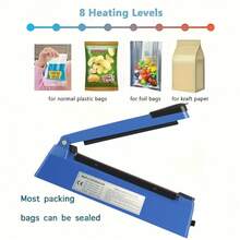 RAF آلة إغلاق يدوية، أكياس بلاستيكية شفافة، مخزون المطاط، آلة إغلاق بلاستيكية مخصصة، ختم لحظي يدوي، مطبخ، عرض خاص لفصلي الربيع والخريف - قابس المملكة المتحدة (220 إلى 240 فولت) - مشاهدة 9