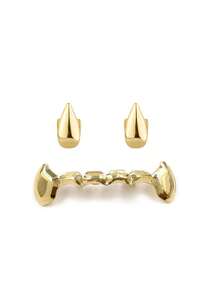 1 Set de Accesorios de Colmillos de Vampiro, Prop de Disfraz de Halloween Unisex - Multicolor - Ver 3