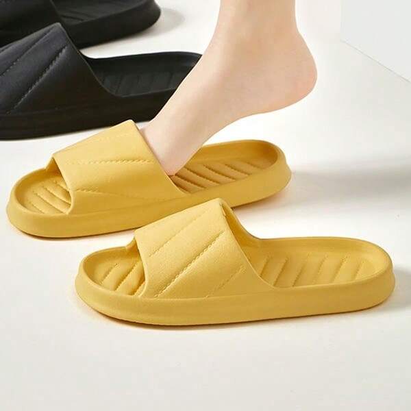 صندل إيفا للجنسين، بتصميم بسيط وقابل للحمل على شكل شرائح خبز، بلون أحادي، قابل للارتداء، مقاوم للانزلاق ورائحة، مناسب للاستخدام في الحمام والشاطئ