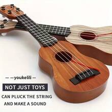 1pc Beginner's Ukulele Guitar Ideal For Classical Music Beginners Portable Four-String Guitar With Pick Included Perfect For Practice And Performance Essential For Family Leisure And Entertainment Top Choice For Musical Gifts Playable Ukulele Toy Christmas And New Year Gift