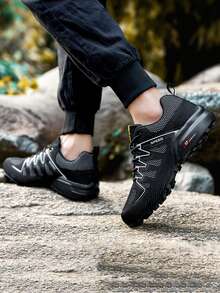 New Slip-On Hiking Shoes, Durable Outdoor Sports Sneakers - Black - View 4