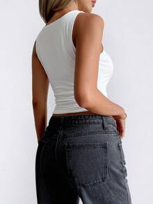 Women's Tank Top Summer Y2K Sexy Young Hot Commuting Versatile Solid Color Top