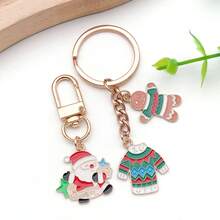 20/30pcs Christmas Charms - Enamel Alloy Santa/Snowman/Reindeer Pendants For DIY Keychains