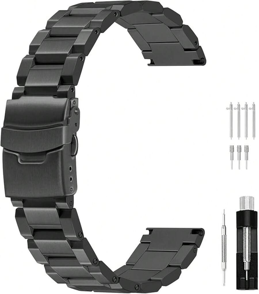 Smart Watch Strap - Black - View 1