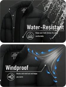 Men's Down Jacket Winter Warm Thicken Puffer Coats Water Resistant Windproof Casual Insulated Jackethalloween - 黃色 - 查看 5