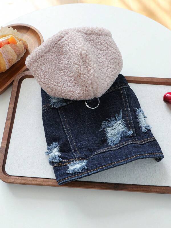 1pc Pet Clothes, Cute Puppy/Kitten Outfit, Small Dog/Puppy Apparel, Comfortable Fleece Hoodie Coat - Pink Hoodie