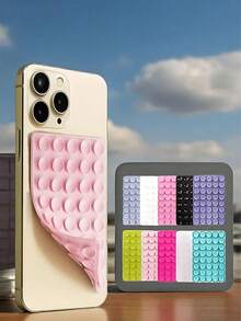 1-4 piezas Agarre adhesivo de silicona para teléfono, soporte adhesivo de silicona antideslizante para teléfono, soporte adhesivo para teléfono, accesorios de manos libres para teléfono para selfies y videos, accesorio de teléfono multifuncional, se ajusta a todos los modelos