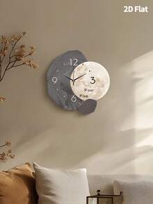 1 pieza Reloj de pared de arte abstracto de alta gama de 12 pulgadas/16 pulgadas, movimiento de cuarzo súper silencioso, sin sonido de tic-tac, adecuado para decoración de habitaciones, decoración del hogar, decoración de la sala de estar, decoración de paredes del dormitorio, decoración de paredes, decoración del aula