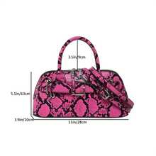 Borsa a Tracolla da Donna, Stile Dolce Fresco Piccante Ragazza con Cintura Decorata con Motivo Leopardo Serpente Coccodrillo, Borsa a Spalla Multiuso per Pendolarismo Shopping Stoccaggio Vari Piccola Borsa Quadrata, Borsa Baguette alla Moda