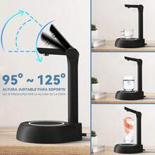 Máquina de agua potable, con carga USB, luz nocturna e indicador luminoso, 1800mAh, salida ajustable de 125 ° Ajuste de nivel de agua de 7 niveles, bomba de agua de escritorio, adecuada para uso en cocina y oficina. - 1 - Ver 8