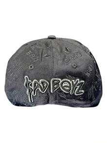 Gorra Barbas Hats B Star Gold Rose Original Negro Ajustable Liso - Negro - Ver 10