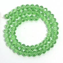 1 件透明绿色多面算盘水晶珠，3/4/6/8/10 毫米，多款式散珠，适合手工 DIY 珠宝制作，适用于手链、项链、吊坠、装饰品、批发珠子 - 綠色 - 查看 15