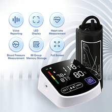 Español Monitor Presion Arterial Digital Lcd Para Brazo Intellective Carga USB - Negro - Ver 7