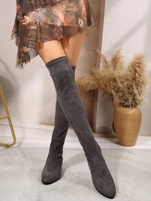 2025 Autumn/Winter New Over-The-Knee Boots, Women's Long Boots, Knight Boots, Boots, Elastic High Tube Boots