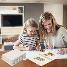 160页网格笔记本，防水透明封面，厚学生笔记本，适合学校和办公室使用 - 白色 - 查看 4