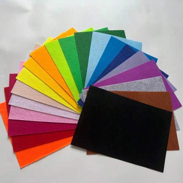5/10pcs Colored Nonwoven Handmade Diy Kindergarten Handmade Fabric Paper Cuttings Fabric Woven Fabric Colored Felt 22 Pieces Of Mixed Color Polyester Felt For Crafts