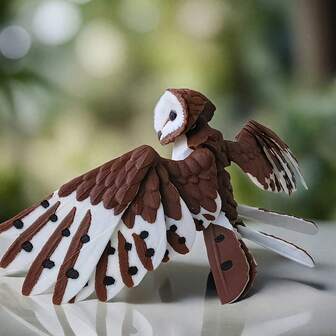 1pc Creative Cute Owl Statue Craft Collectible Decor Piece, Movable Joints, DIY Gift, Suitable For Bookshelf/Home Desk/Living Room/Office/Cafe/Outdoor Decor, Birthday Party, Ideal Gift For Friends, No Power Needed, Party Favor, Ramadan, Eid Mubarak, New Year, Valentine's Day, Thanksgiving, Easter