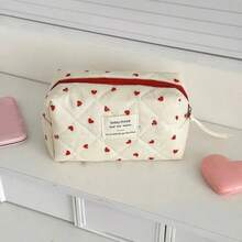 1 pieza Bolsa de cosméticos de gran capacidad para mujeres, bolsa de almacenamiento casual pequeña para damas con cremallera, bolso de embrague de viaje pequeño para mujer, bolsos pequeños