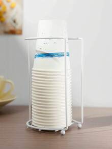 1pc Luxury Paper Cup Holder, Disposable Cup Organizer, Water Dispenser Cup Rack, Tabletop Paperless Easy Cup Holder, Cup Dispenser, Creative Cup Rack, Hygienic, Tidy