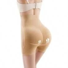 Butt Lifting And Enhancement Panties Shorts With Butt Padding, High Waist Shaping - 米色 - 查看 9