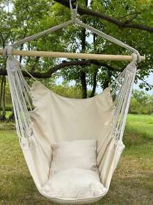 1pc Outdoor Camping Fringe Hammock Chair, Fabric Size 100*130cm, Portable & Movable Swing Suitable For Yard, Beach, Hiking, Available In Multiple Sizes - An Ideal Gift For Friends And Family, Spring/Summer