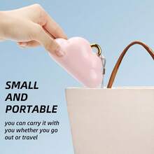 5 szt. mini wałków do usuwania kłaczków w kształcie chmurki – z uchwytem, przenośnym urządzeniem do usuwania kłaczków – 1 wałek do usuwania kłaczków + 4 rolki zapasowe – różowym etui podróżnym – narzędzie do usuwania kłaczków z sierści zwierząt, ubrań i tkanin na jesień/zimę